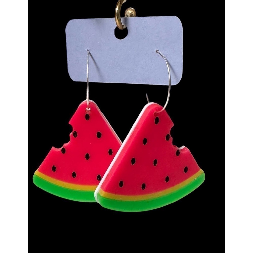 Watermelon Acrylic Layered Earrings‎